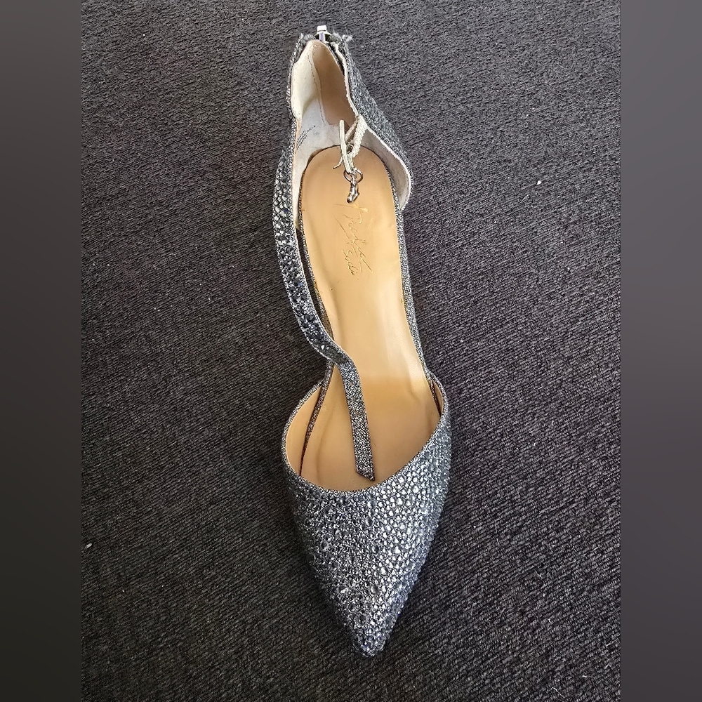 Thalia Sodi Silver Heels with Ankle Straps - Picture 4 of 10